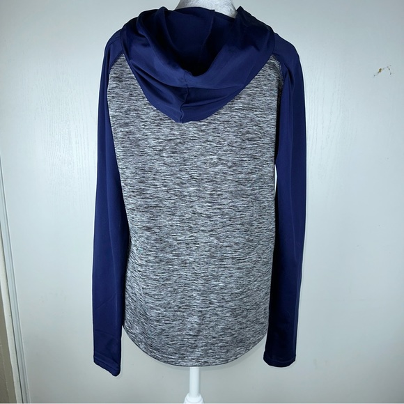 MLB New York Yankees Baseball Gray Navy Blue Women’s Hoodie Size M - Picture 2 of 7